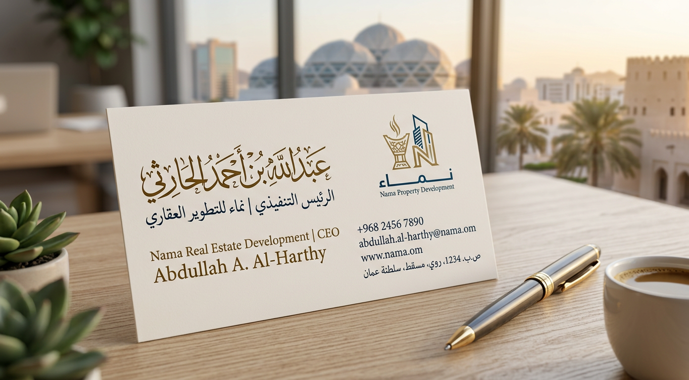 How to Add Arabic Text to Your Business Card