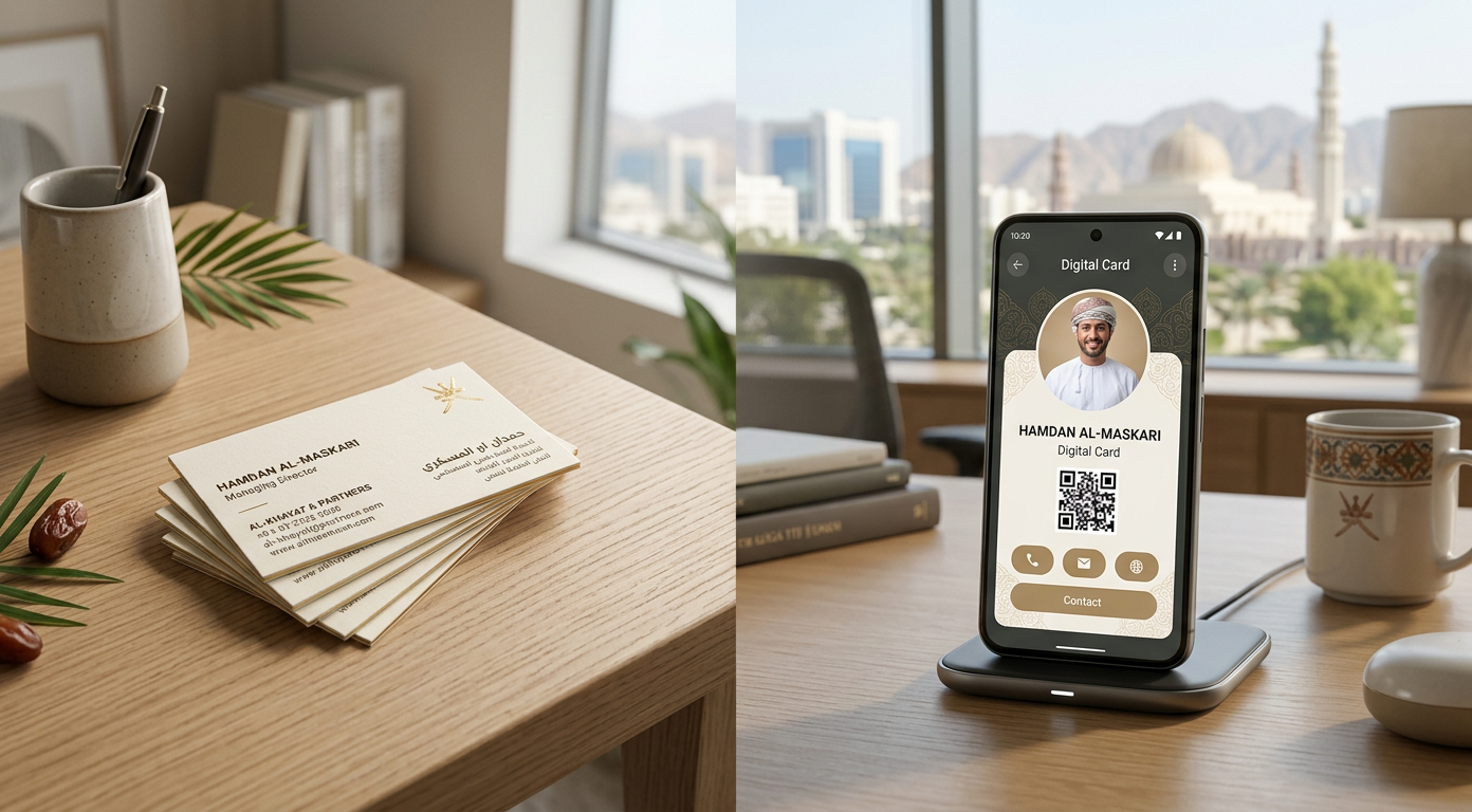 Print vs Digital Business Cards: Which is Right for Your Omani Company?
