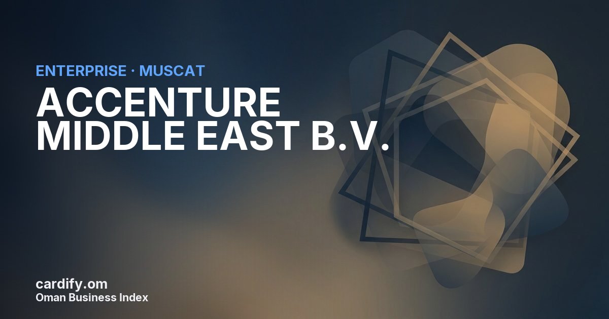 ACCENTURE MIDDLE EAST B.V., Other in Muscat, Oman
