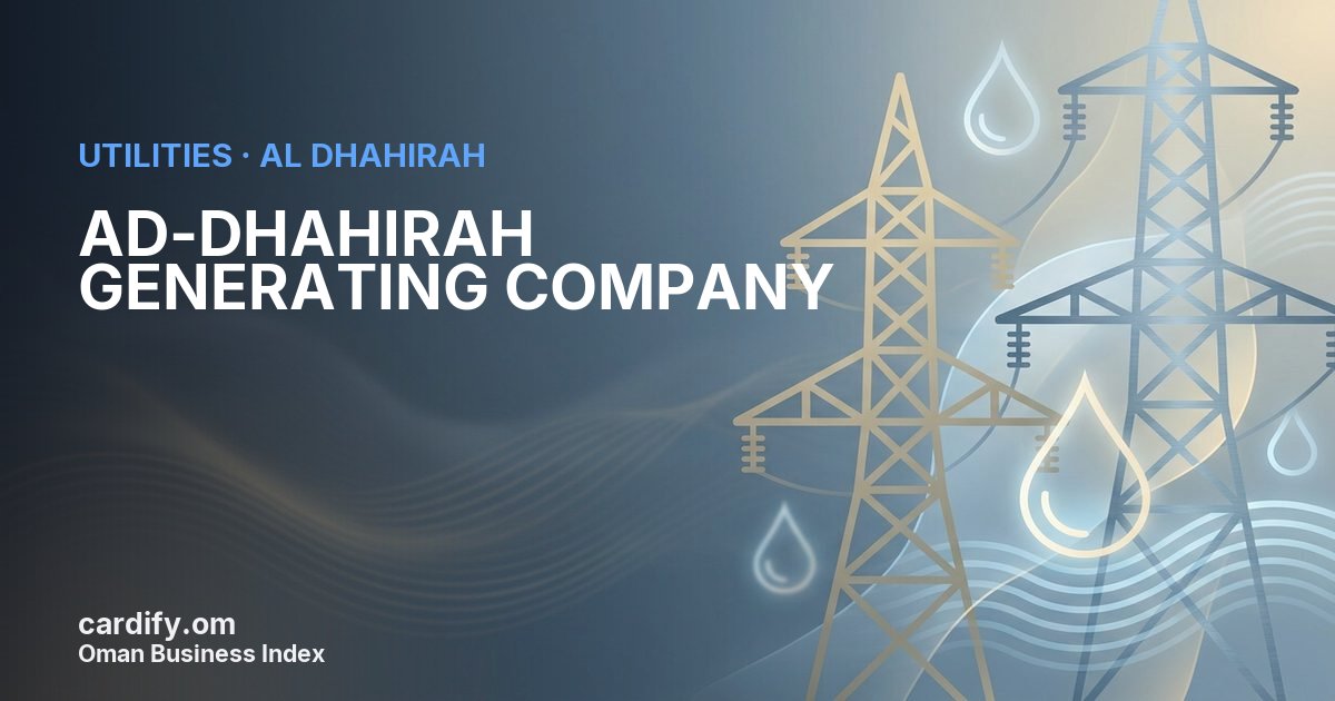 AD-DHAHIRAH GENERATING COMPANY, Utilities in Al Dhahirah, Oman