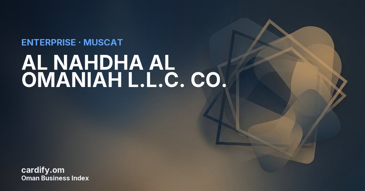 AL NAHDHA AL OMANIAH L.L.C. CO., Other in Muscat, Oman