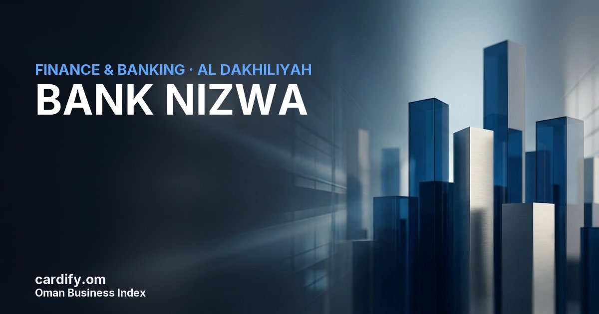 BANK NIZWA S.A.O.G, Finance & Banking in Al Dakhiliyah, Oman
