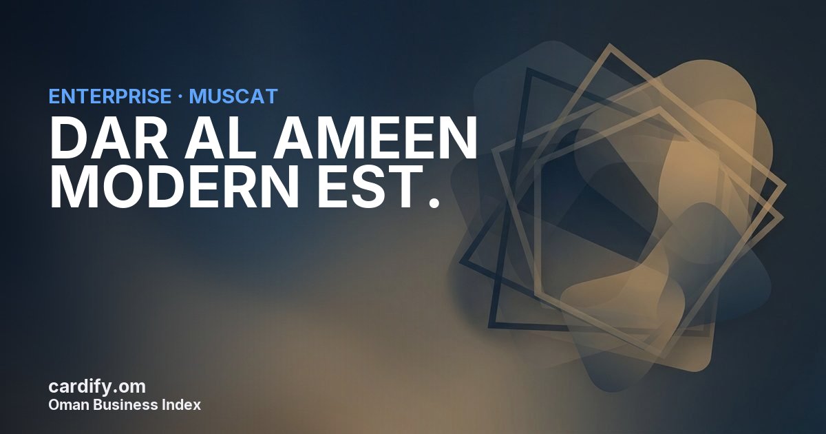 DAR AL AMEEN MODERN EST., Other in Muscat, Oman