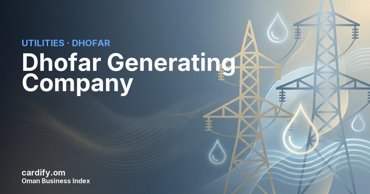 Dhofar Generating Company SAOG, Utilities in Dhofar, Oman
