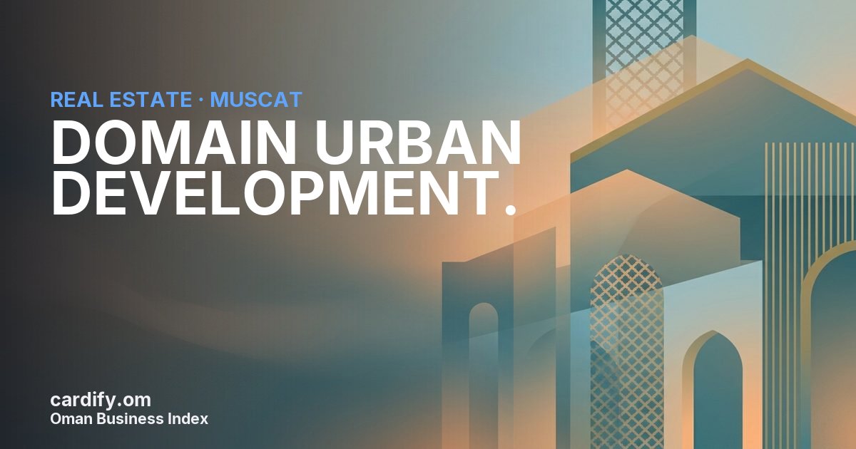 DOMAIN URBAN DEVELOPMENT. L.L.C., Real Estate in Muscat, Oman