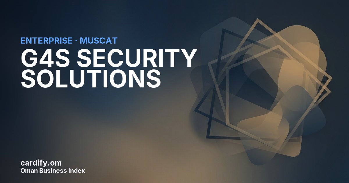 G4S SECURITY SOLUTIONS L.L.C, Other in Muscat, Oman