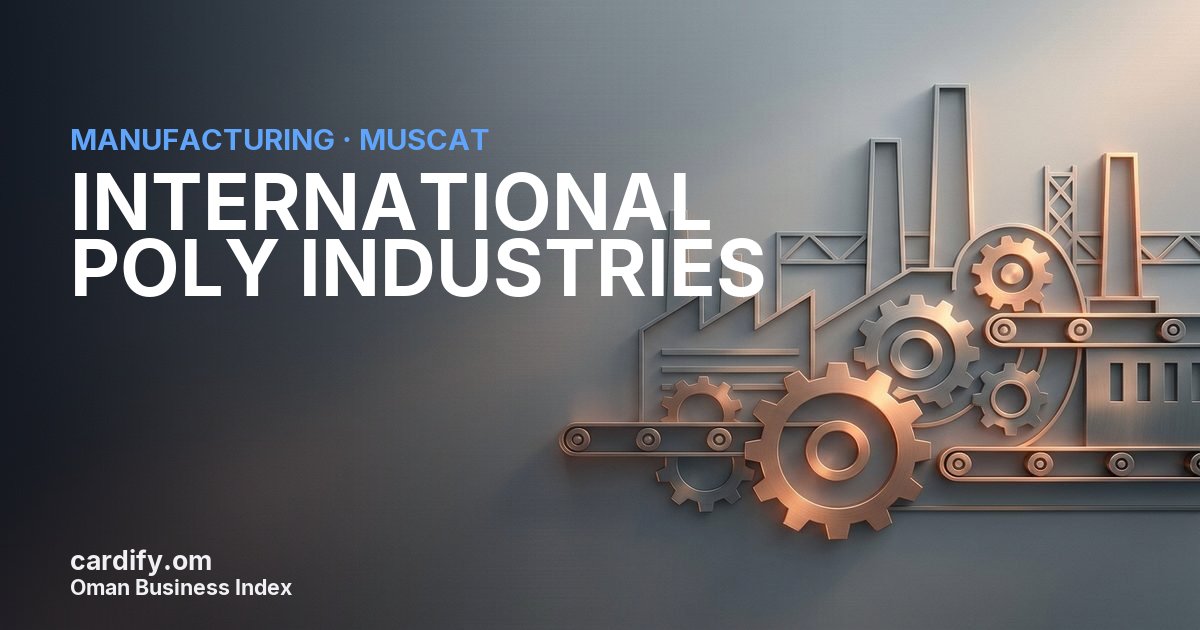 INTERNATIONAL POLY INDUSTRIES L.L.C, Manufacturing in Muscat, Oman