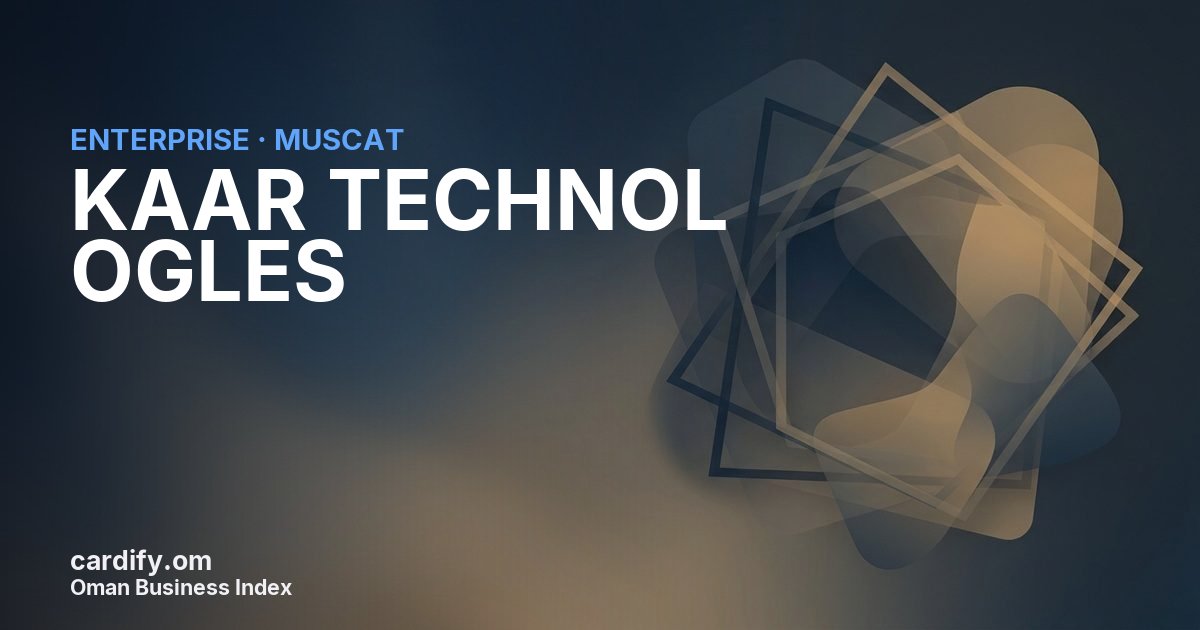 KAAR TECHNOL OGLES L.L.C, Other in Muscat, Oman