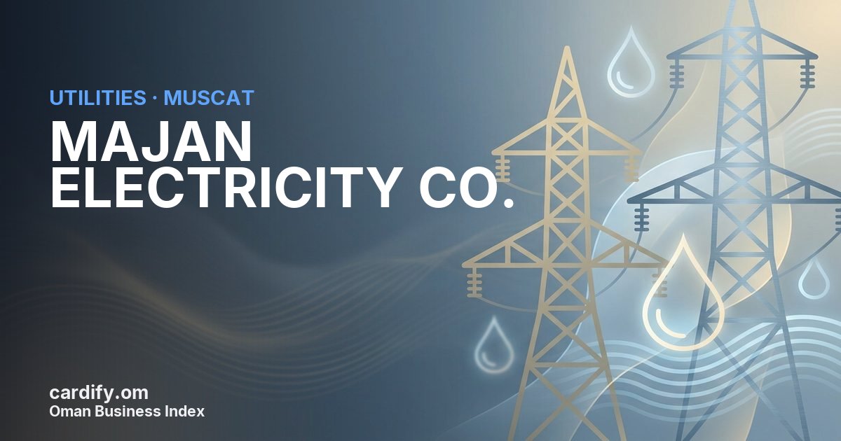 MAJAN ELECTRICITY CO. SAOC, Utilities in Muscat, Oman