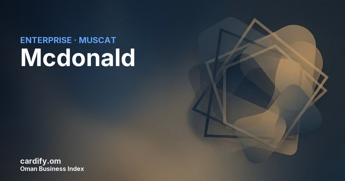 Mcdonald, Other in Muscat, Oman