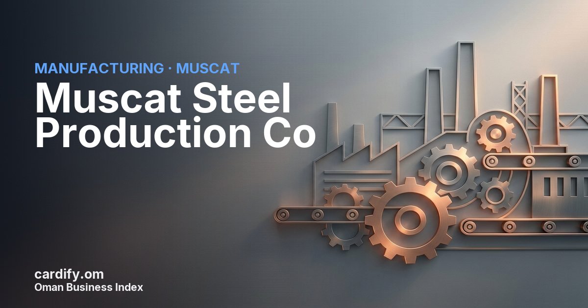 Muscat Steel Production Co LLC, Manufacturing in Muscat, Oman