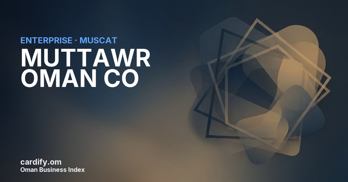 MUTTAWR OMAN CO S.A.O.C, Other in Muscat, Oman