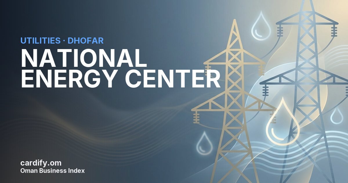 NATIONAL ENERGY CENTER LLC, Utilities in Dhofar, Oman
