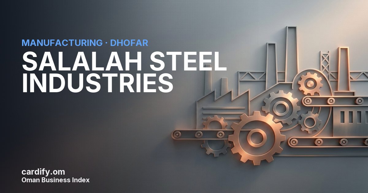 SALALAH STEEL INDUSTRIES LLC, Manufacturing in Dhofar, Oman