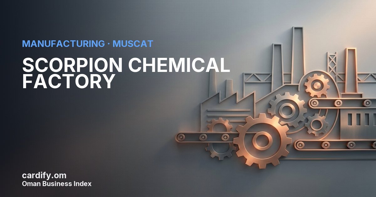 SCORPION CHEMICAL FACTORY L.L.C., Manufacturing in Muscat, Oman