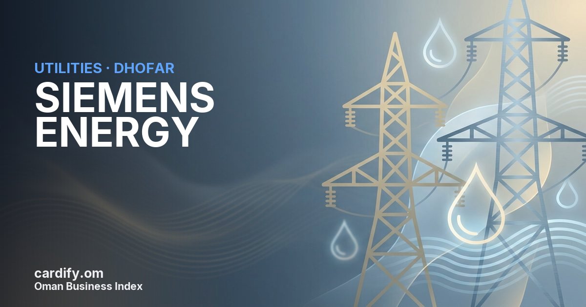 SIEMENS ENERGY LLC, Utilities in Dhofar, Oman