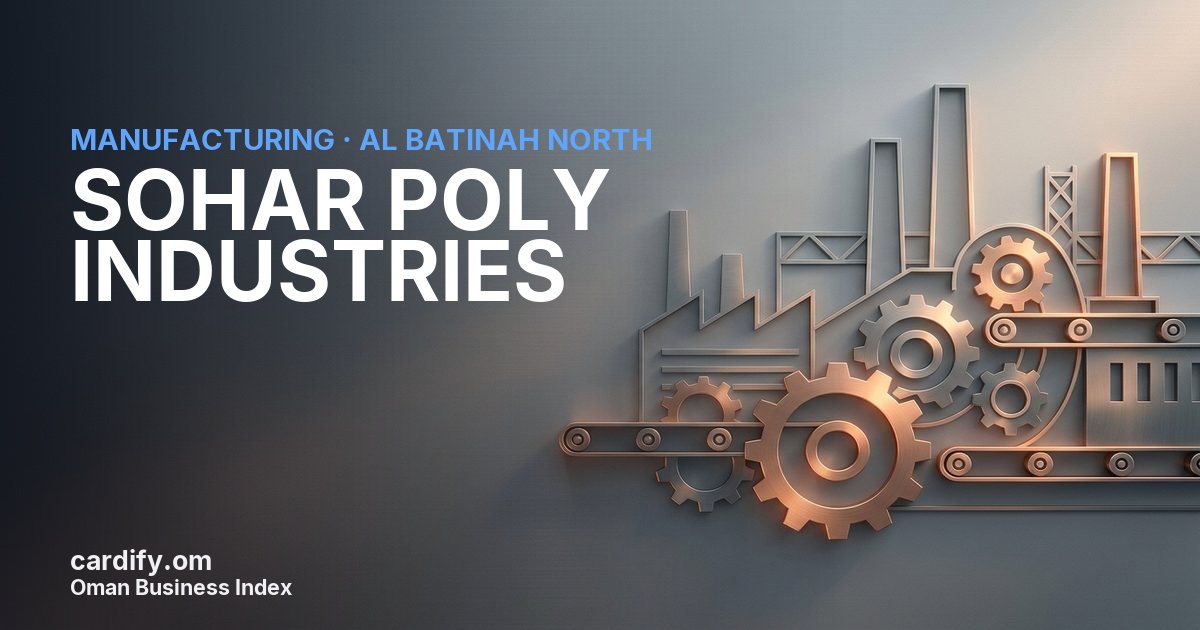 SOHAR POLY INDUSTRIES L.L.C., Manufacturing in Al Batinah North, Oman