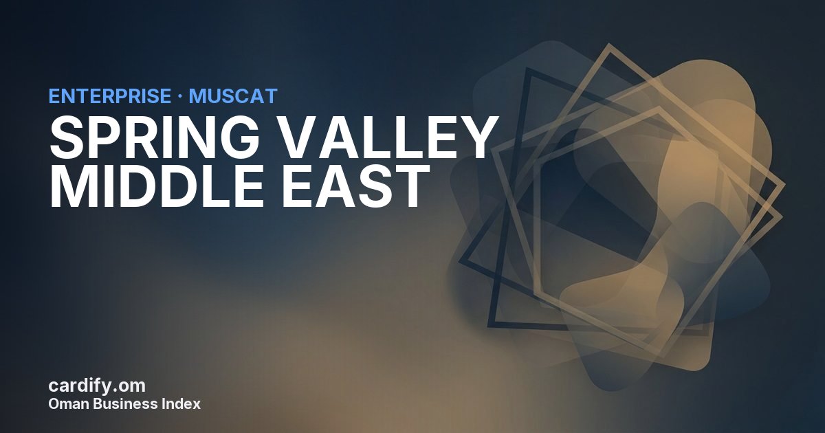 SPRING VALLEY MIDDLE EAST, Other in Muscat, Oman