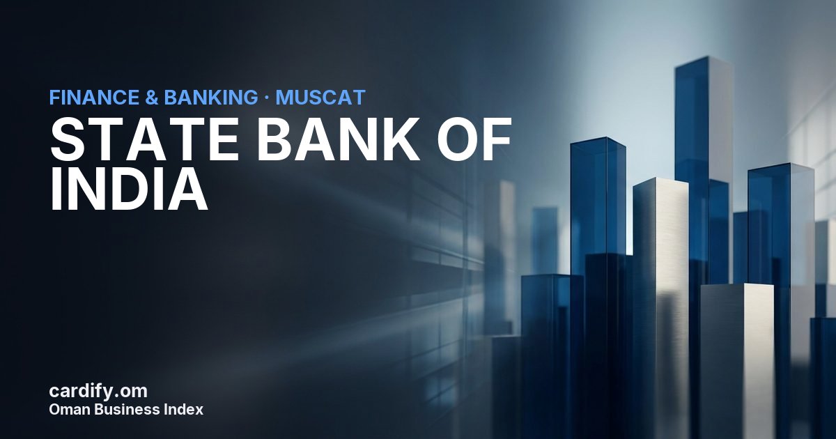 STATE BANK OF INDIA, Finance & Banking in Muscat, Oman